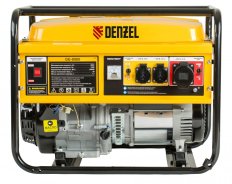 Генератор бензиновый Denzel GE 8900, 8,5 кВт, 220В 25л ручной старт